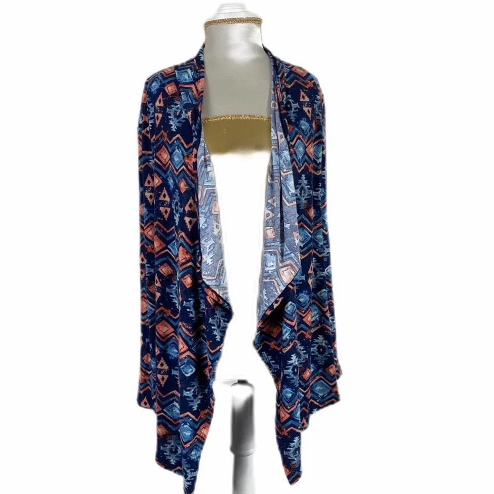 Open cardigan waterfall multicolored size S/M